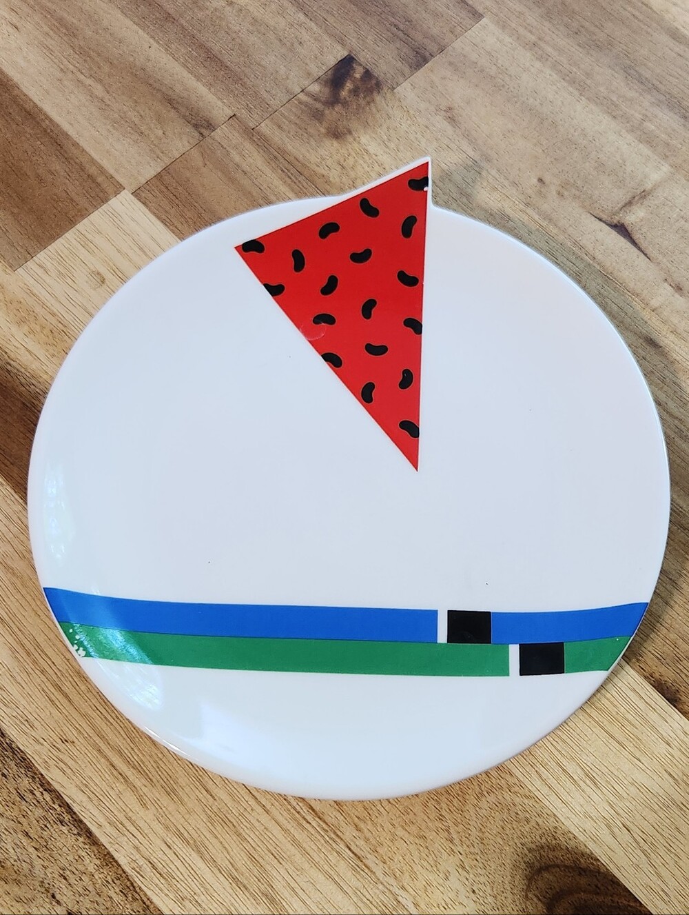Vintage Kato Kogei Fukimori Alpha 3 Sandwich Desert Plate Abstract 8 Inch Japan